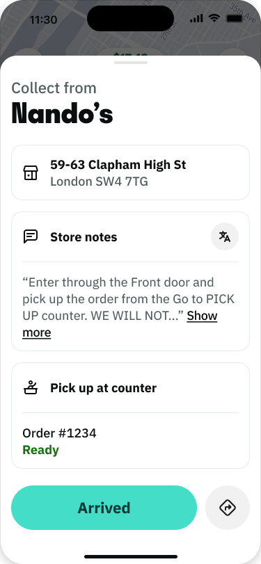 DoorDash dasher map showing busy zones and dash button