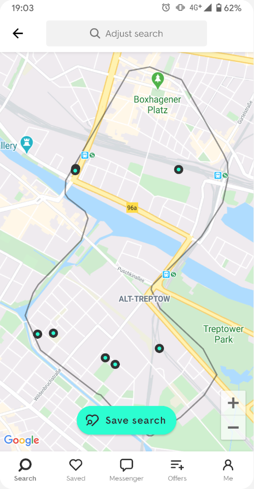ImmobilienScout24 draw-your-own search