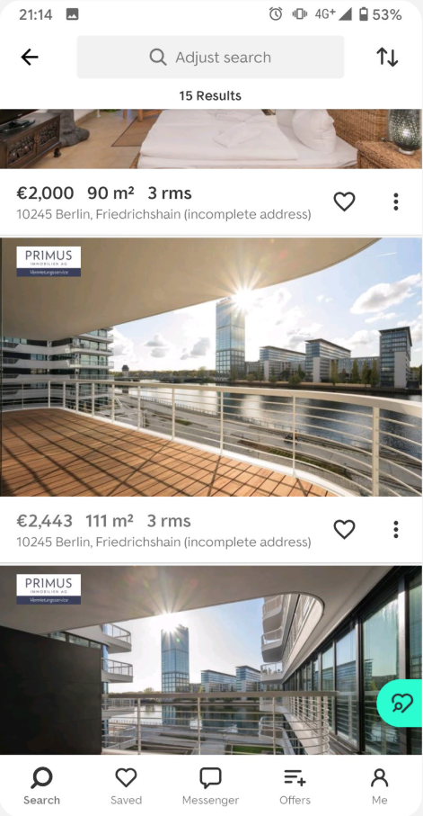 ImmobilienScout24 property results