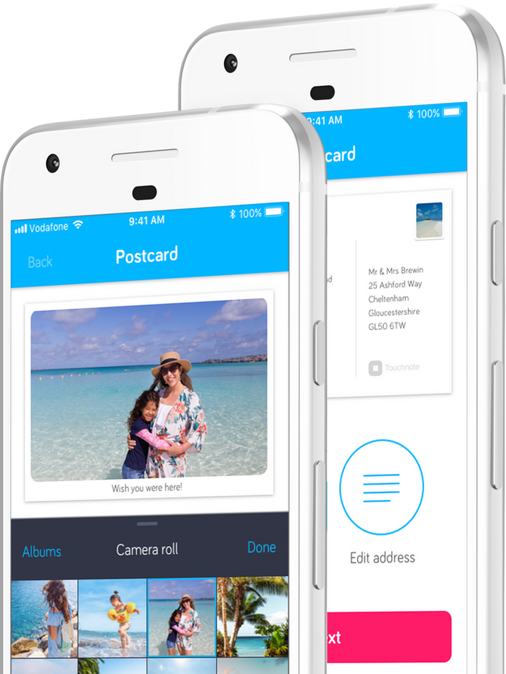 Touchnote app design in progress