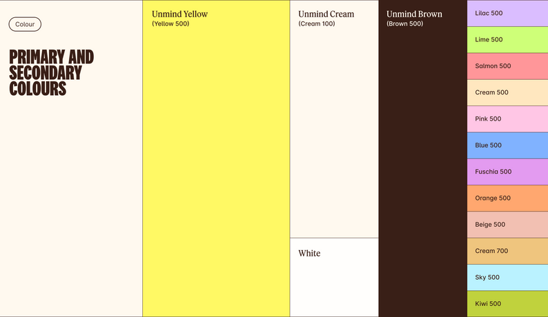 Unmind colour system